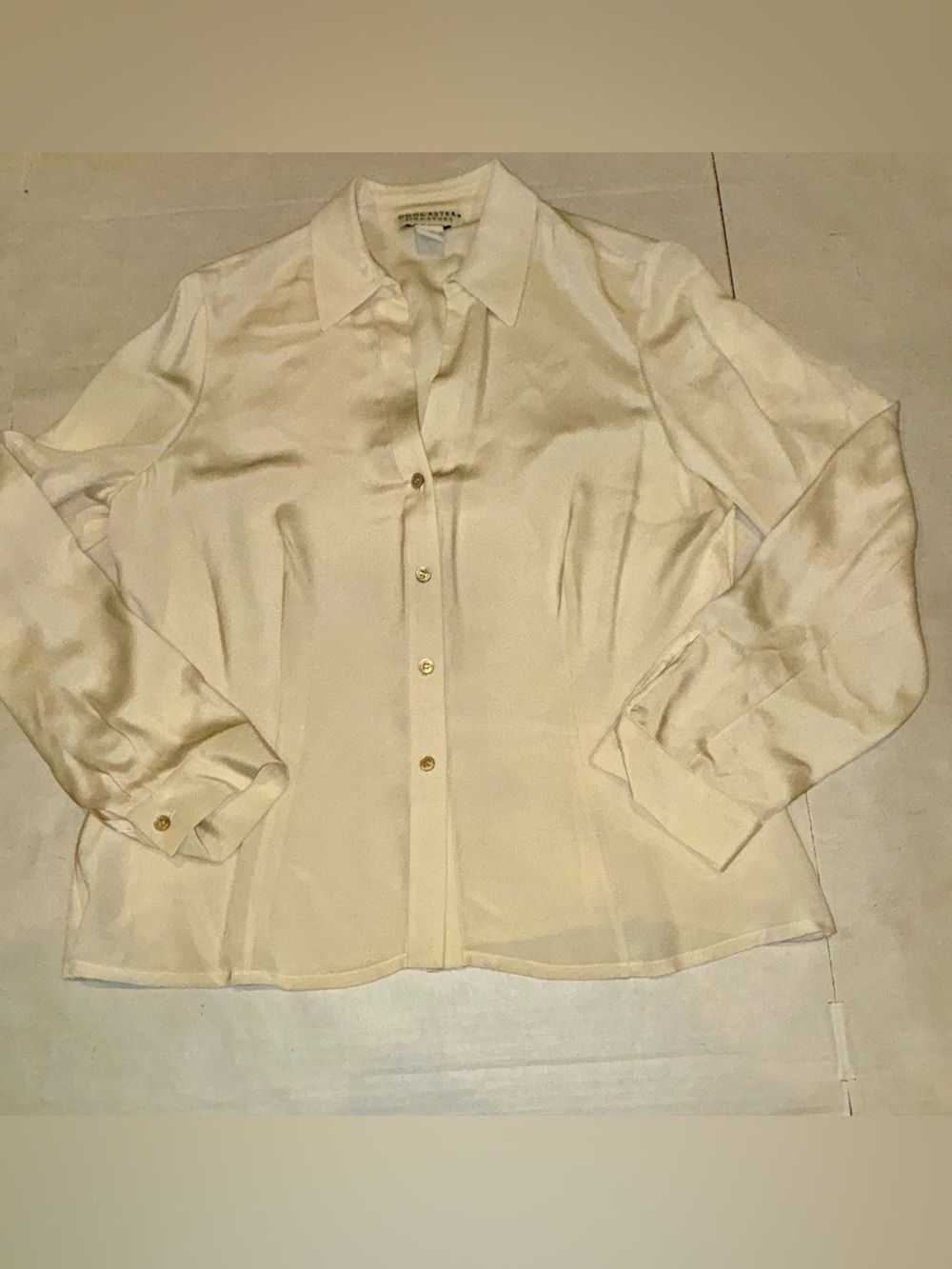 Doncaster Signature 100% Silk Long Sleeve Blouse